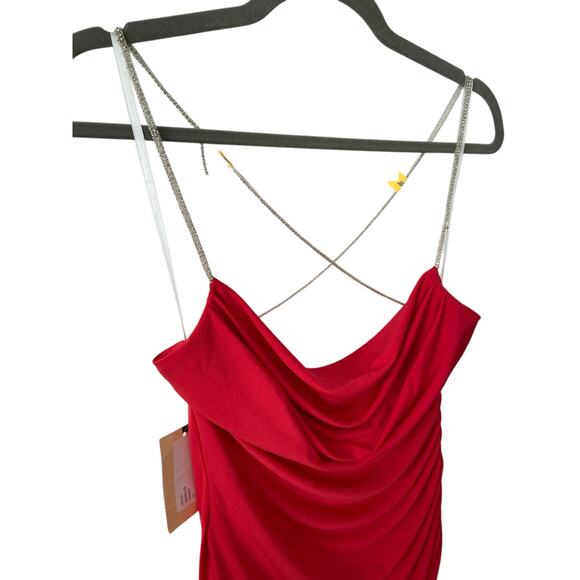 Katie May Lolita Gown Maxi Dress Cowl Crystal Embellished Strap Formal Party M - Picture 6 of 13